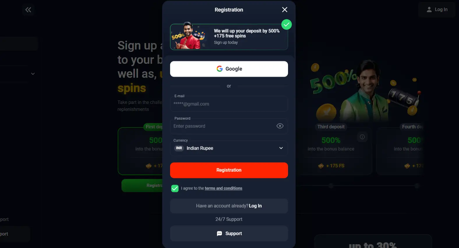 Creating an Account at TopX Casino